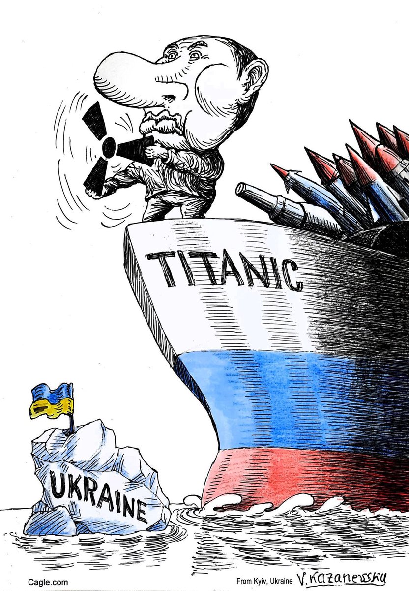 AlecLuhn's tweet photo. By Ukrainian cartoonist Vladimir Kazanevsky https://t.co/4VriPuC5Pj