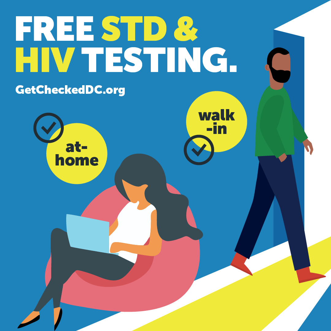 dcbeings's tweet photo. Health is wealth & we want you to be your healthiest this season. #GetCheckedDC shares resources for FREE at-home HIV & STD testing kits as well as walk-in testing at a clinic. Visit https://t.co/aviQyWOZU1 today to learn more! 🏥 #DCBeings https://t.co/oSowAgP95O