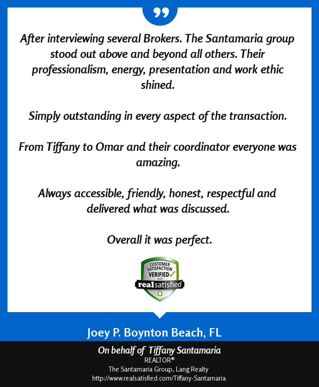 RealEstateTSG's tweet image. So, this recommendation has put me on cloud nine today. realsatisfied.com/Tiffany-Santam… via @realsatisfied
