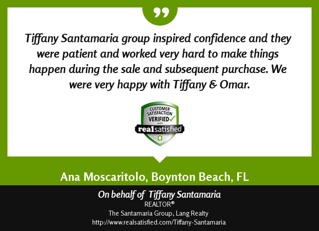 RealEstateTSG's tweet image. What beats a satisfied client? Not much. :) realsatisfied.com/Tiffany-Santam… via @realsatisfied