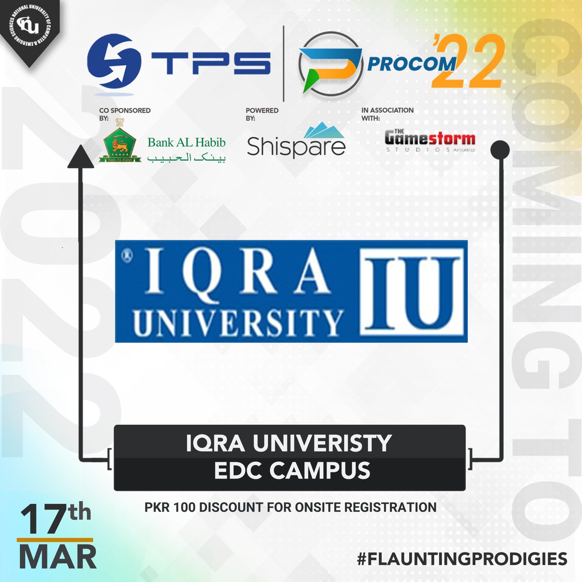 procom2022's tweet photo. Attention students!!! Are you up for a challenge ?
So, mark your calendars for tommrow, 17th of March,
Hurry up and grab your tickets before they get sold out !!!
#TPSProcom22 #FlauntingProdigies https://t.co/bbCOz700rF