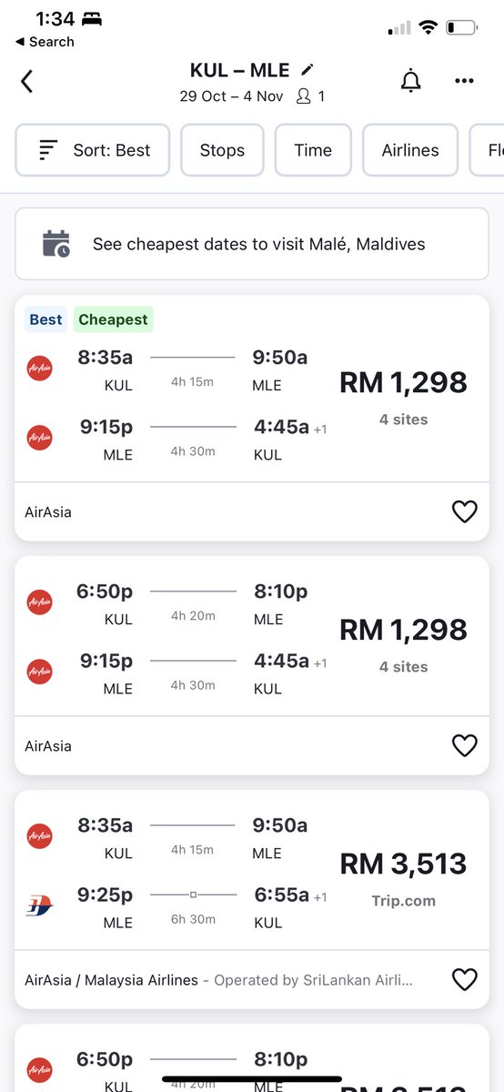 iamaimanomar's tweet photo. Antara negara yang boleh pergi tanpa kuarantin. Maldives paling murah ea. @travetopia @iwanqais @TravelLowkeyMY https://t.co/U14UcCRO4h
