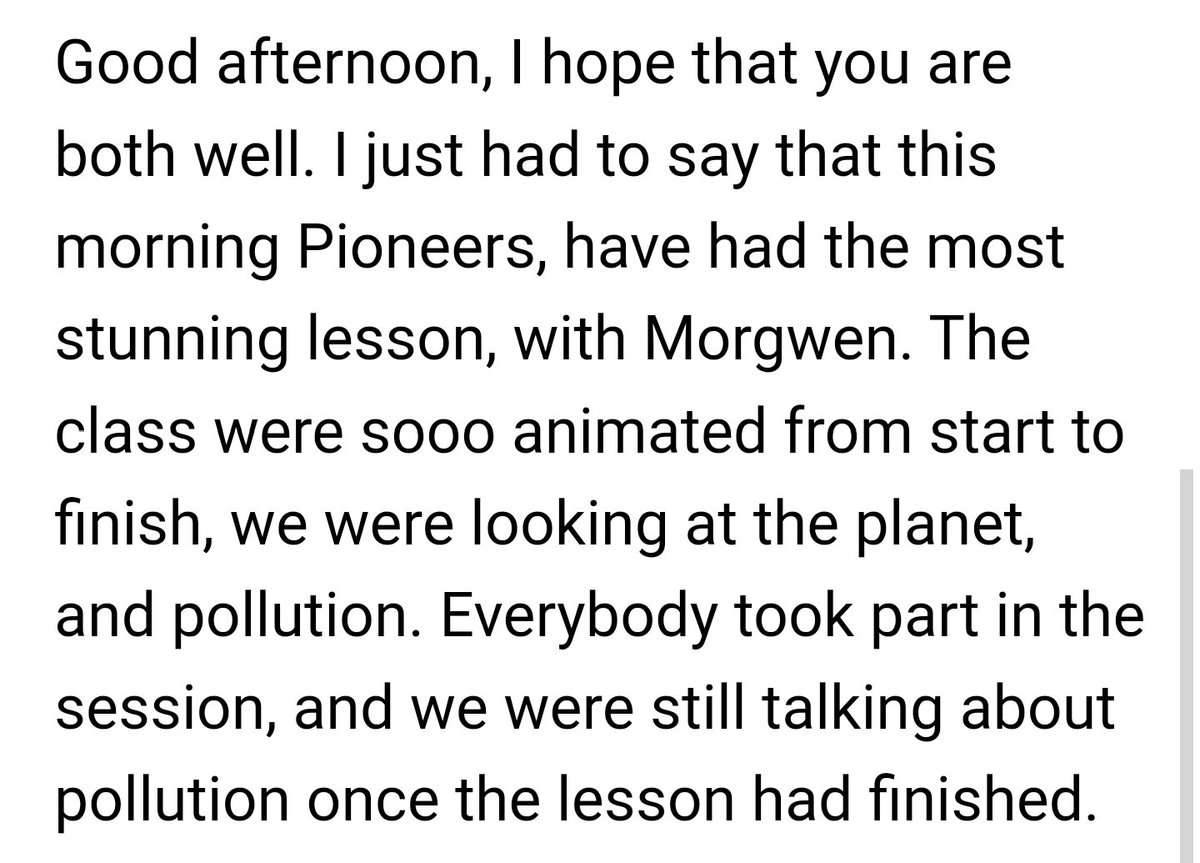 MrsAdamsECT's tweet photo. When you have to think fast as your lesson plan gets rained off but headship get this feedback from the class team. It has totally confirmed why I do what I do ☺️☺️ #ECT #edutwitter https://t.co/F6NYAigTW8