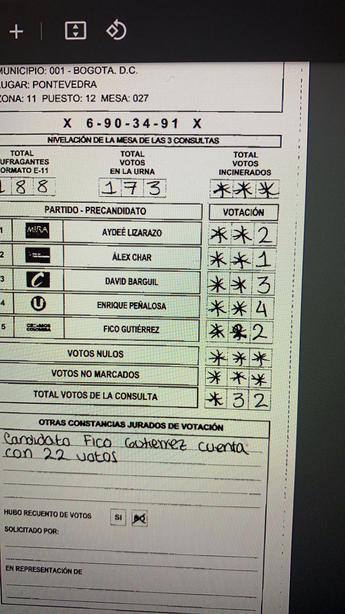 dani_p608's tweet photo. #EnAlerta con las próximas elecciones, como es posible estos matachitos y errores en los que se supone que deben garantizar la transparencia de las elecciones! @petrogustavo @PactoCol debemos cuidar nuestros votos! https://t.co/JL3jg0hIzK