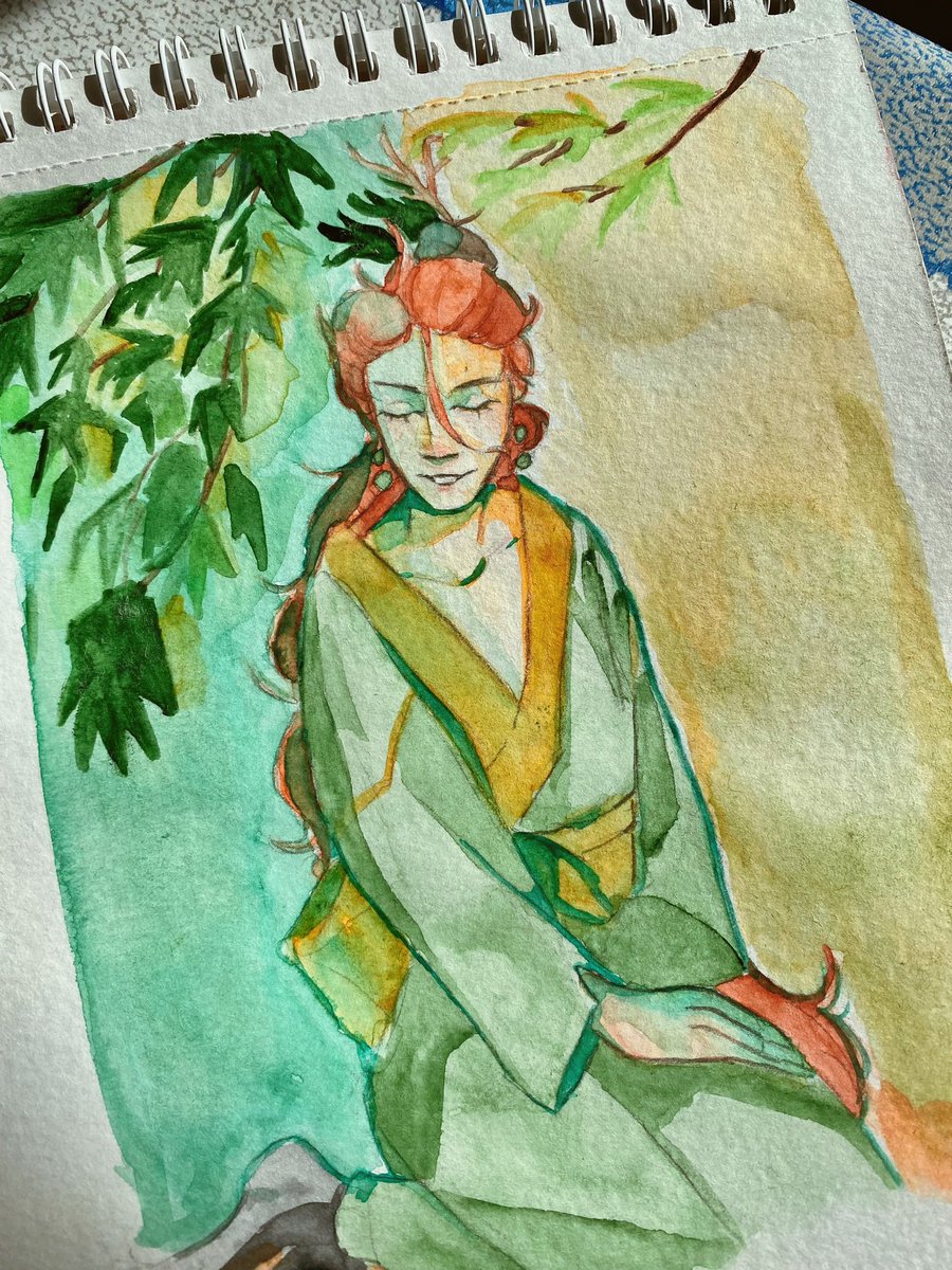 macgufinn's tweet photo. 🐠🍃

#watercolor #oc https://t.co/nZhGy8Gm4k