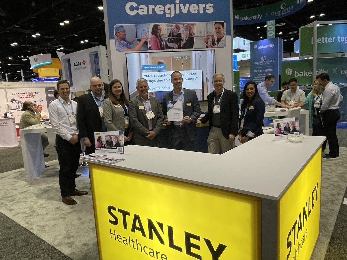 censinet's tweet image. Congratulations to @stanleyhealth for their #CybersecurityTransparent award this week at #HIMSS22. Shown are Steven Low of @KLASresearch, Bob Metzler, Katrina McSweeney, Nisha Desai, and team of STANLEY Healthcare, and Cormac Miller of @censinet.