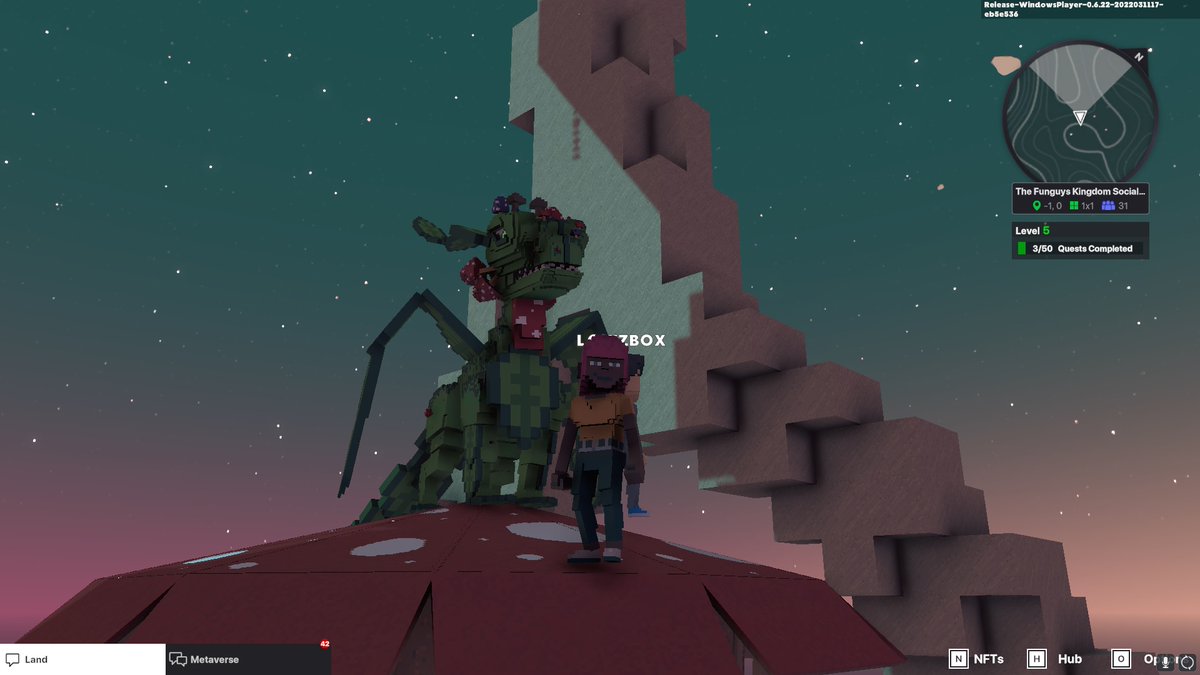 weisskreuzz1's tweet photo. @TheSandboxGame I just participated in the daily #SandboxAlphaS2Contest for a chance to earn up to 1,000 $SAND! Starting March 15 - Selfie with the mushroom dragon. Check out my screenshot below! 👇 #SandboxAlphaS2 https://t.co/9pz6B4p6w8