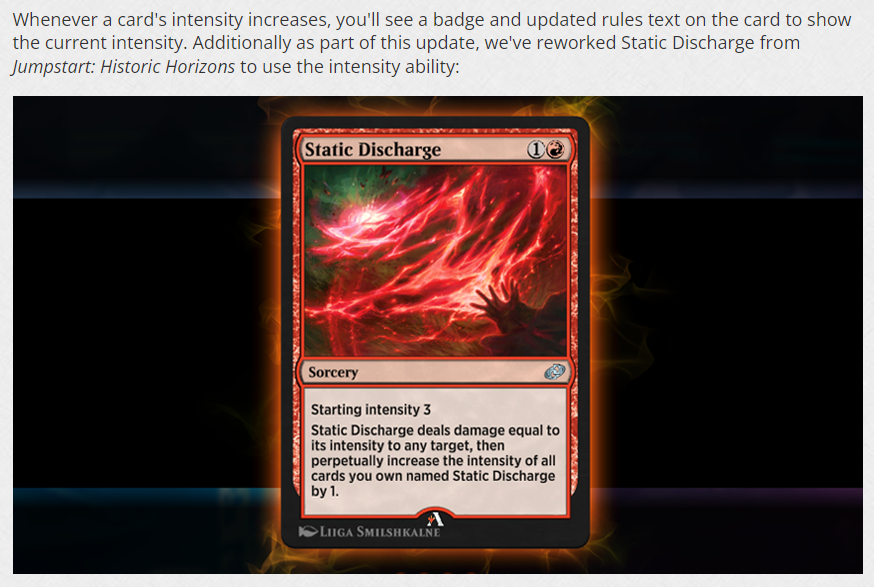 Not sure who to ask this: is Intensity copyable? Currently if you copy a Static Discharge (for instance with Bloodthirsty Adversary's ability), the spell always deals 3 since the counters are lost on the copy. Would reworking it to use Intensity change that?
<a href="/fireshoes/">Robert Taylor 🔥 🔜 PT SOS</a>