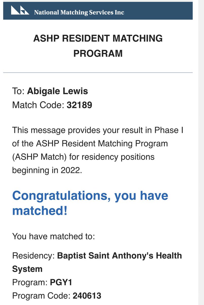abby_lew116's tweet photo. Super excited to announce that I matched with  BSA for a PGY-1 in Amarillo, Texas! I can’t wait to start this amazing journey! I couldn’t have done any of this without my amazing preceptors, professors, and friends. Thank you all so much! https://t.co/Cnyo5PwsjU