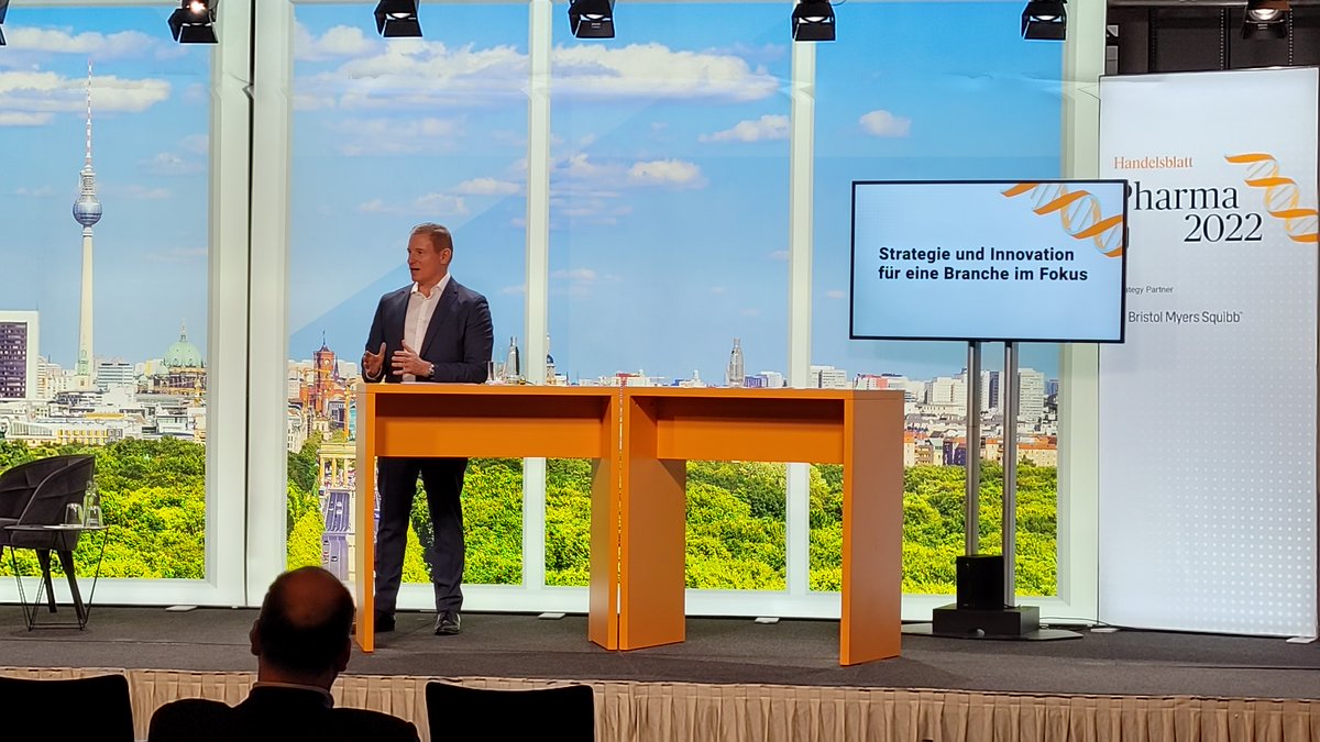 bms_germany's tweet photo. "The future of medicine is personalized and data-based - and it has long since begun", sagt unserer General Manager Neil Archer bei der heutigen @handelsblatt Konferenz #HBpharma. Sehr gerne unterstützen wir dieses Format als Strategy Partner. https://t.co/OTh5nHRo5e