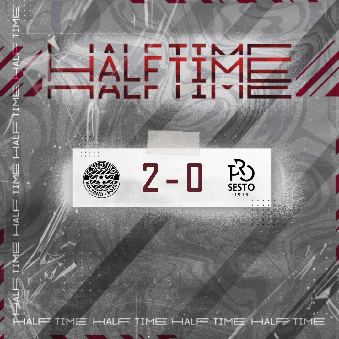 fclubsuedtirol's tweet photo. ⚽️HALF TIME
Prima #Rover, poi #Voltan: due gol da fuori area valgono il 2-0 all'intervallo!
#FCS #FCSüdtirol #Whitereds #SerieC #passion #FCSPSE #FCSüdtirolProSesto #16marzo https://t.co/2zhIezf9YR