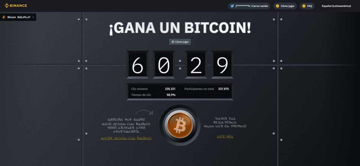 julius_blck's tweet photo. Se intentó 😅 #BitcoinButton , #Binance. https://t.co/wDMMr0H0Im
