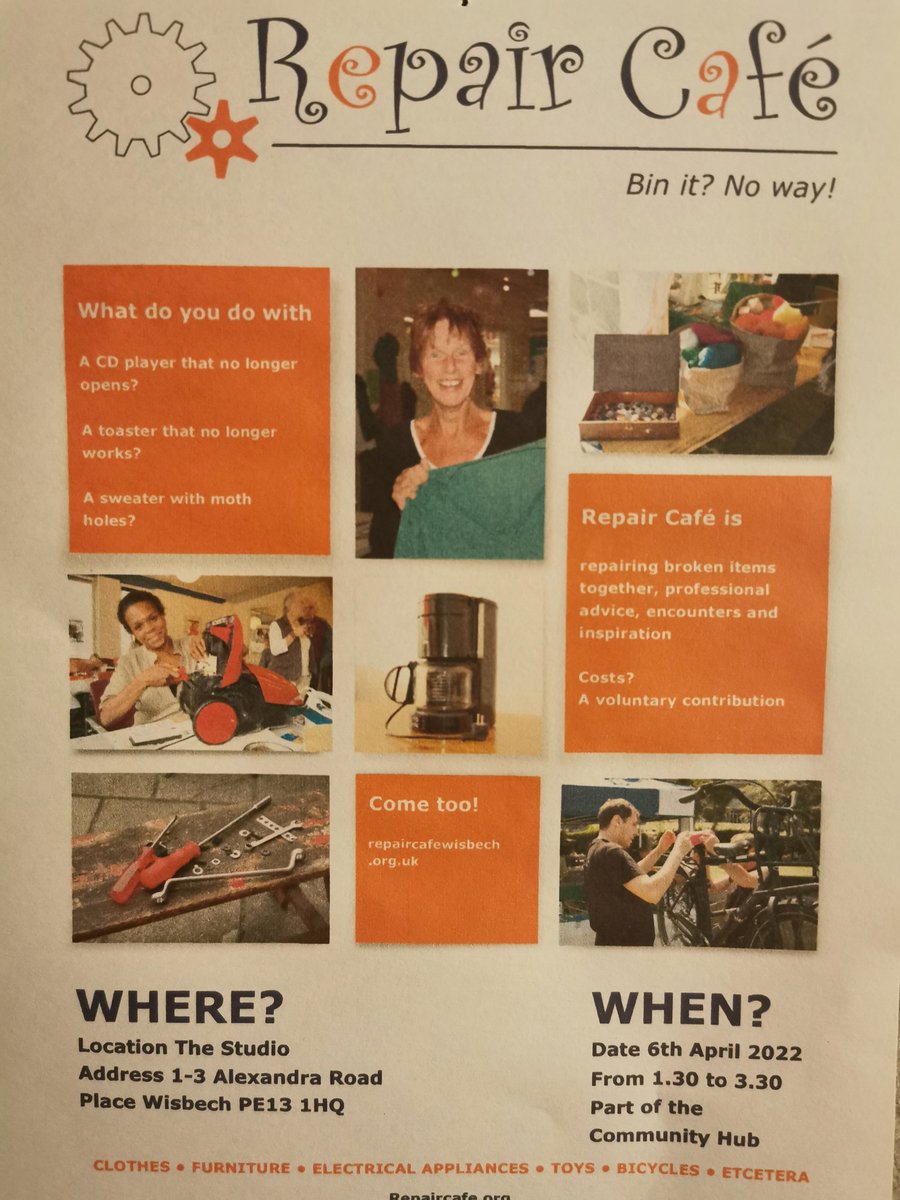 redbarnmaker's tweet photo. #RepairCafe #ConnectingWisbech @EtceteraHub @WisbechRadicals https://t.co/dvYAzK0XTi