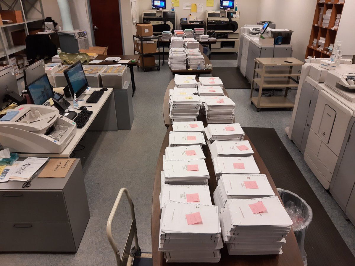 NERIC_Testing's tweet photo. @BOCESNERIC districts this is what 3 - 8 math printing looks like from @NERIC_Testing . We are running on schedule and expect to have everything collated and ready for shipping on 4/4. https://t.co/XnfoE38xSG