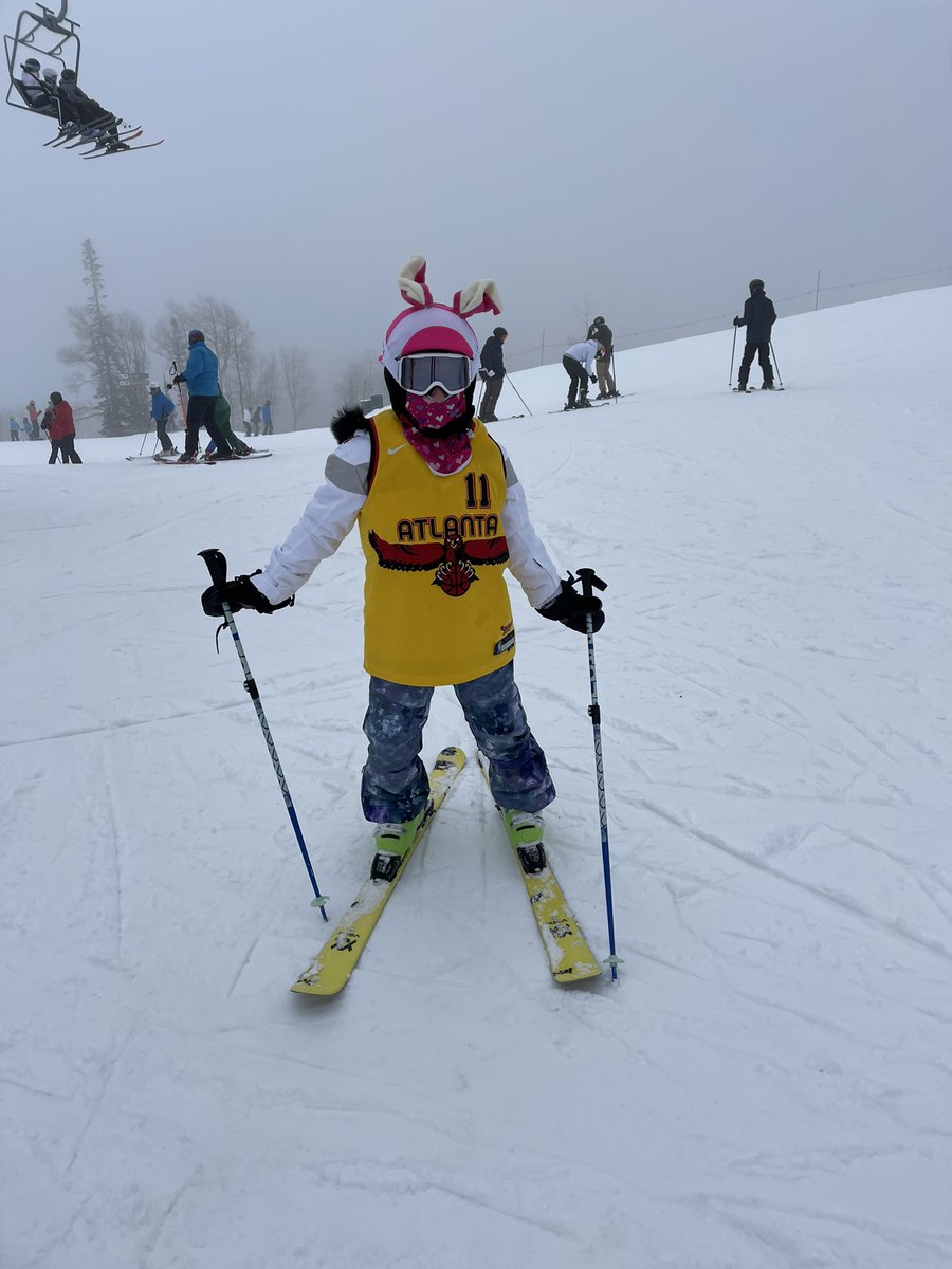 ATLKB's tweet photo. Looks like @TheTraeYoung hitting the slopes before the big game tonight for the @ATLHawks #TrueToAtlanta https://t.co/MsIB4ExKlx