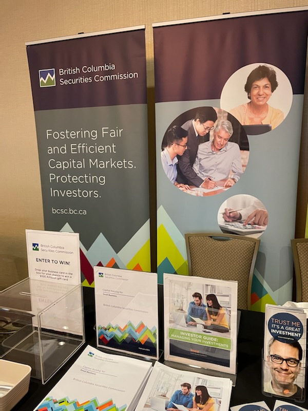 BCSC_Info's tweet photo. The BCSC is proud to participate in the First Nations Economic Development Conference organized by @AFOABC. We’re here to provide info on how small businesses and entrepreneurs can raise capital with efficiency and in compliance with BC’s securities laws.#BuildingCapacityTogether https://t.co/4kyhvSdOPR
