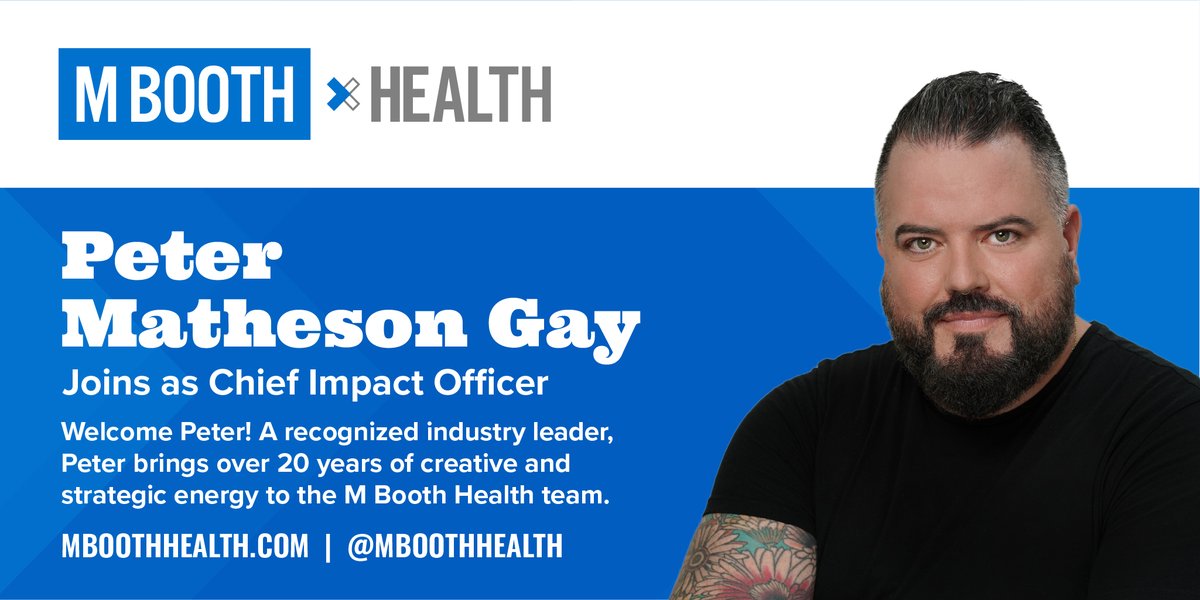 MBoothHealth's tweet photo. Join us in wishing a warm welcome to our new Chief Impact Officer, Peter Matheson Gay (@petermgay)! https://t.co/qvIv486gzp