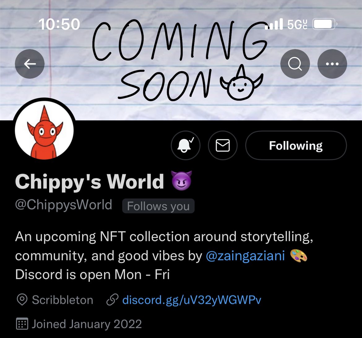 Chip, chip, hooray! 🙏😈

(Some follows just hit different…IYKYK)