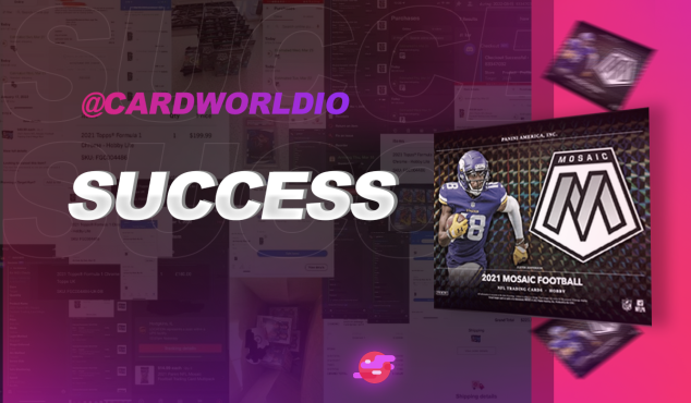 CardWorldIO's tweet image. Massive Panini 2021 NFL Mosaic WHITE SPARKLE PACKS Checkouts were a huge success.🤑💲💲💲🔥🔥🔥🔥🤑
Turn on Restock notifications.🔔🔔🔔🔔
LIKE + RT this tweet for a chance to win a free monthly subscription.🤑🥳🥳
