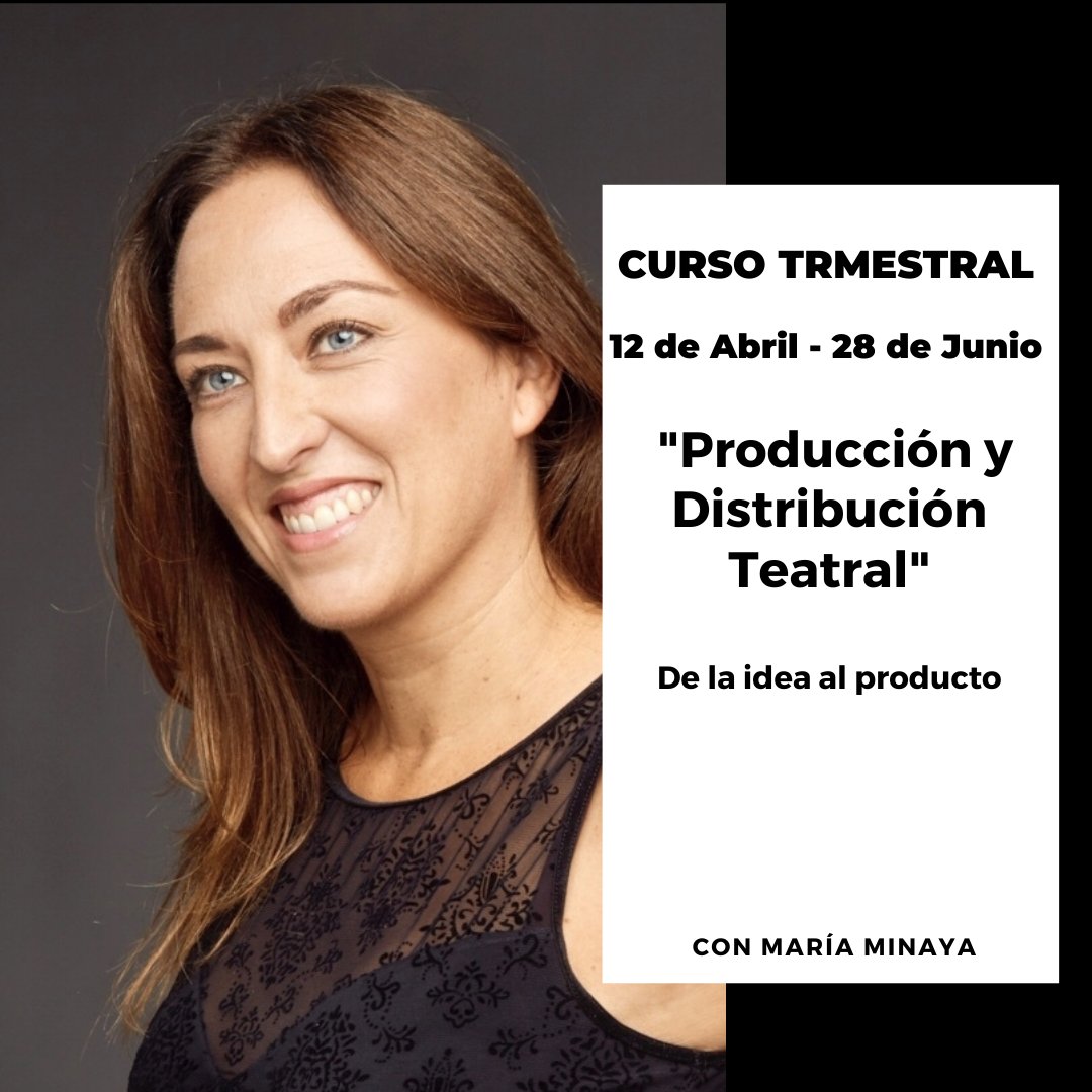 💥 Ya está disponible nuestro curso de Producción y Distribución teatral!! 🎥 Con <a href="/Minaya_Maria/">Maria Minaya</a> .