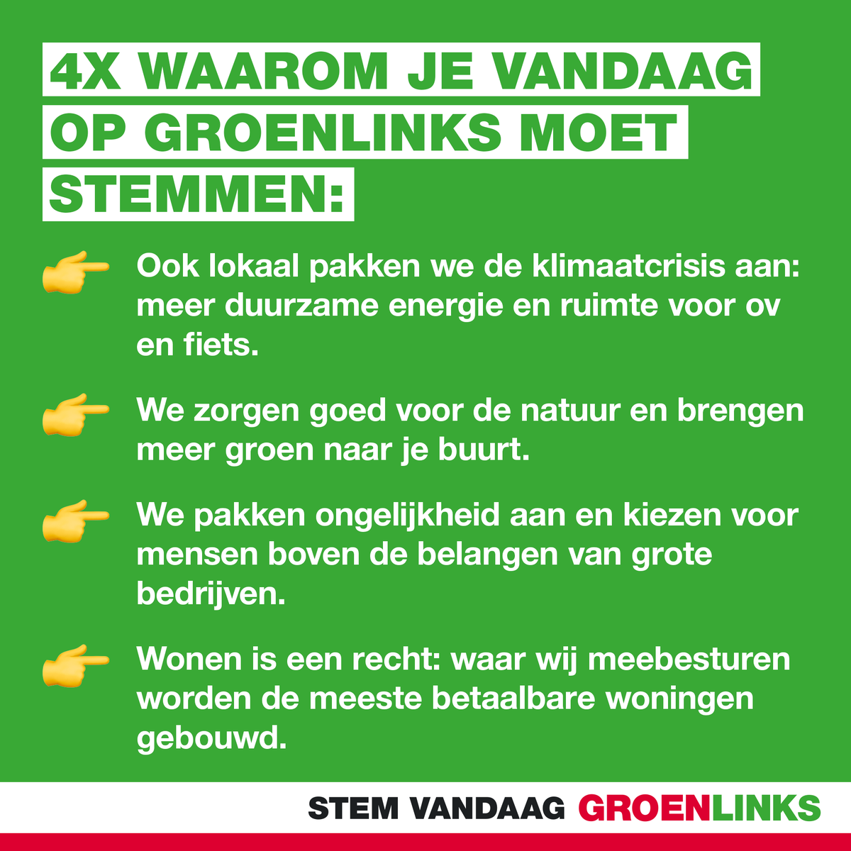 Heb je nog niet gestemd 🗳️? Doe het dan nog even!

Je hebt nog tot 21:00uur om te stemmen. #StemGroenLinks

groenlinks.nl/gemeenteraadsv…