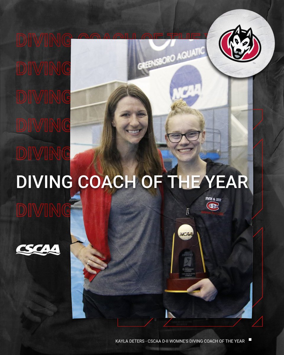 SCSU_SWIMDIVE's tweet photo. NEWS | Deters &amp; Brinkman Earn @CSCAA Honors, All-America Honors Announced

📰 https://t.co/b0f3jMnBUb

#AllAsideHuskyPride 🐾 https://t.co/EchsRP1eOZ