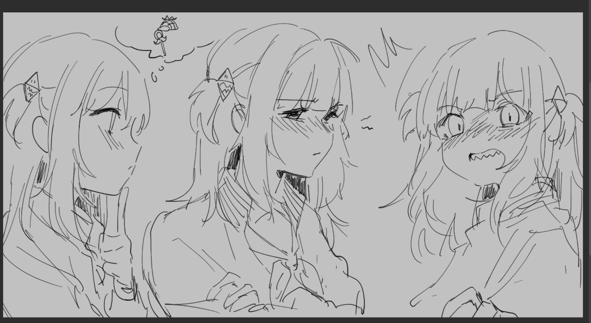 I really anted to draw tsundere gura so for the mean time while im busy, have some doodles!!! 