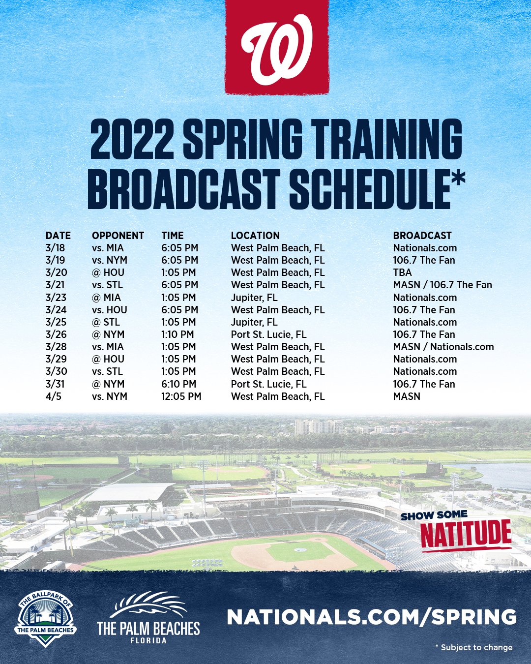 Washington Nationals on Twitter "We've announced our broadcast
