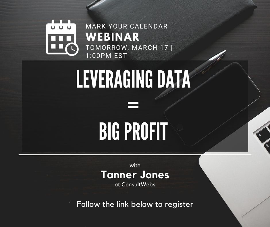 PILMMA's tweet image. Join us tomorrow, March 17 @ 1pm for a special webinar with Tanner Jones at Consultwebs! Register here: pilmma.infusionsoft.com/app/form/tanne… 

#growyourlawfirm #leveragingdata #lawfirmmarketing #lawfirmgrowth