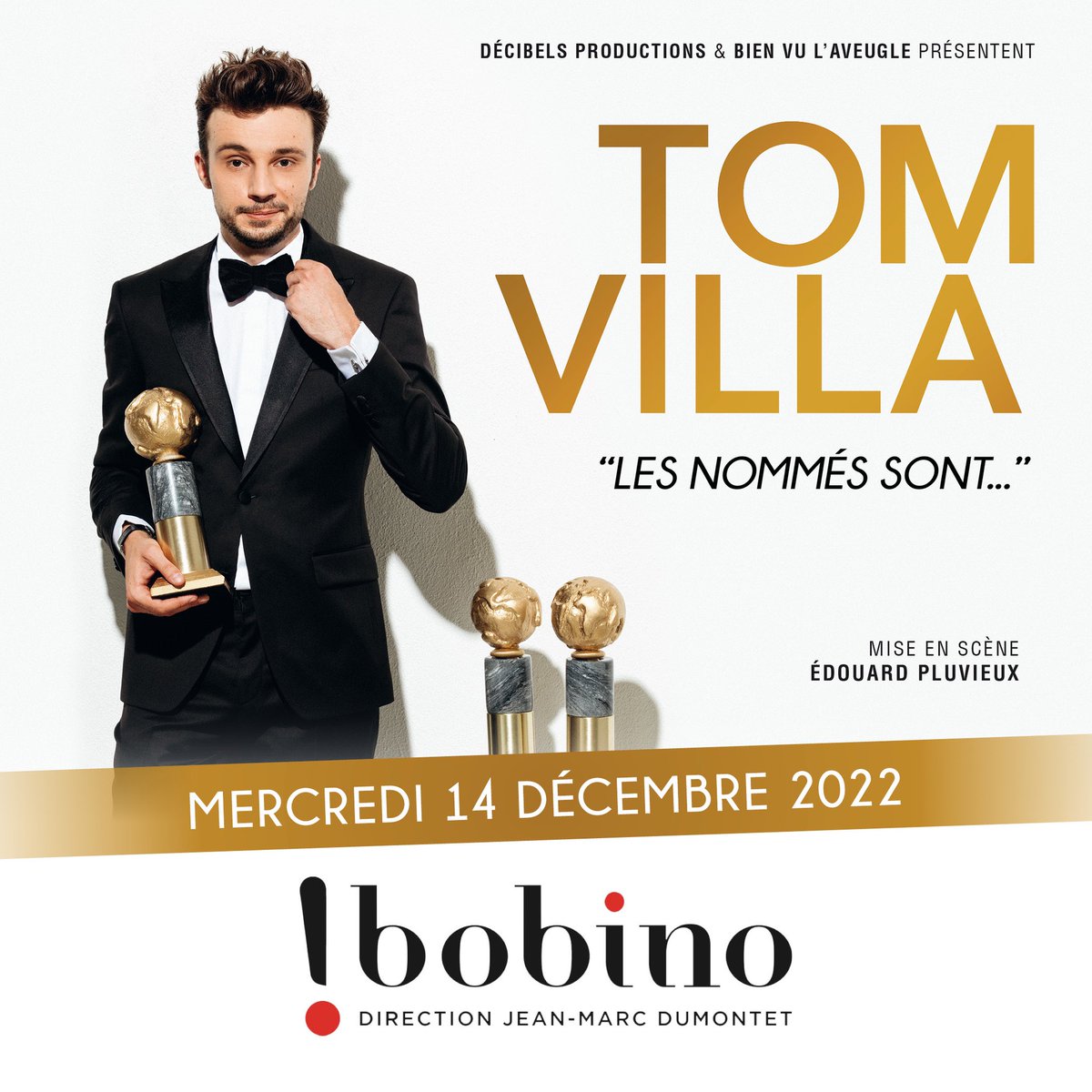 Après sa dernière date à L’Européen ce samedi, <a href="/tomvillaoff/">Tom Villa</a> renfilera son costume pour jouer désormais à #Bobino le 14 décembre prochain ⭐️

Réservez vos places ici 👉 bit.ly/3JmRwxq