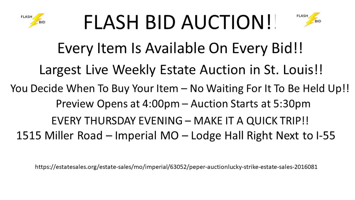 FLASH BID STL (@bidstl) on Twitter photo 