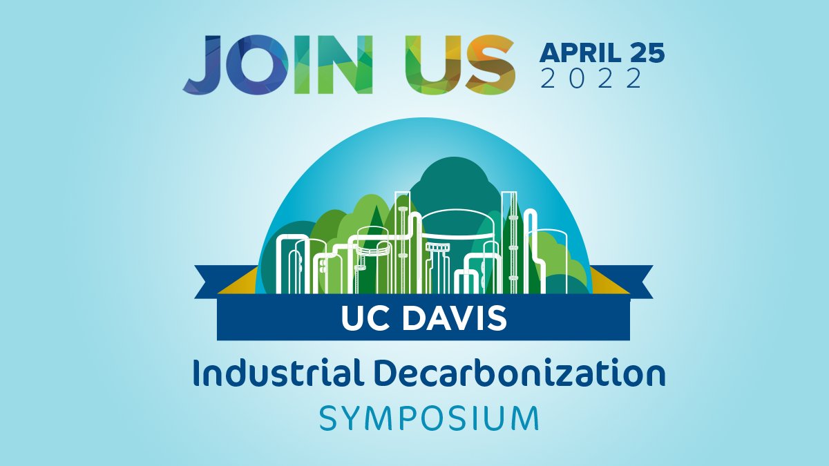 Join us on April 25th for our Industrial Decarbonization Symposium! We have a great line-up of speakers, including <a href="/CalEnergy/">California Energy Commission - ⚡#CalEnergy</a> <a href="/Patty_CEC/">Patty Monahan</a> <a href="/ucsantabarbara/">UC Santa Barbara</a> <a href="/SFState_News/">SF State</a> <a href="/RyanDHarty/">RDH</a> <a href="/CascadeEnergy/">Cascade Energy</a> <a href="/mikemarelli/">Mike Marelli</a> <a href="/DTUtweet/">DTU</a> <a href="/socalgas/">SoCalGas</a> <a href="/UCDavisCOE/">UC Davis College of Engineering</a>  Register Now - bit.ly/35WOLog