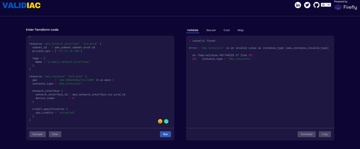 fireflydotai's tweet image. Introducing #ValidIaC - an open-source project to enable @HashiCorp #Terraform best practices, in code, security, visibility, and cost - validiac.com

#DevOps #OSS @weeklytf