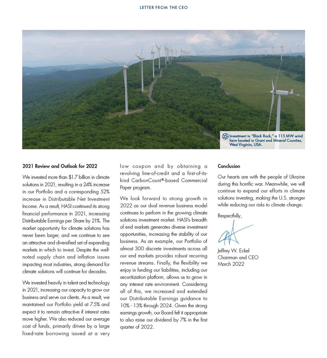 HASI_Inc's tweet photo. Countries can and should improve their national security and climate security by scaling up investments in climate solutions. 

Read more in our CEO @JeffEckel's #annualletter to stakeholders.

https://t.co/4mKxLjyaOp https://t.co/smTwNHpFDl