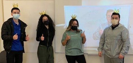 BrennanDU's tweet photo. Congrats to the winners of the first-ever Marketing Strategy Great Bake Off, Team REJE (Rea, Erick, Jonathan, and Evelyn). These marketing majors designed new logos & taglines, produced visual & social media messages, & created an infomercial for NaperLaunch & #ProjectFire. https://t.co/tNP1BjNtj2