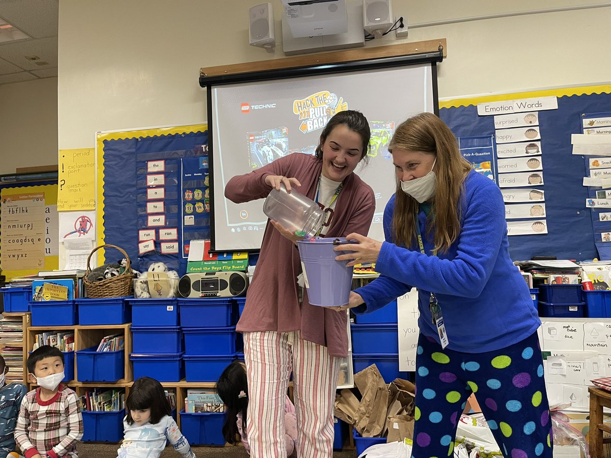 Pajama day and a movie for earning all of our gems!