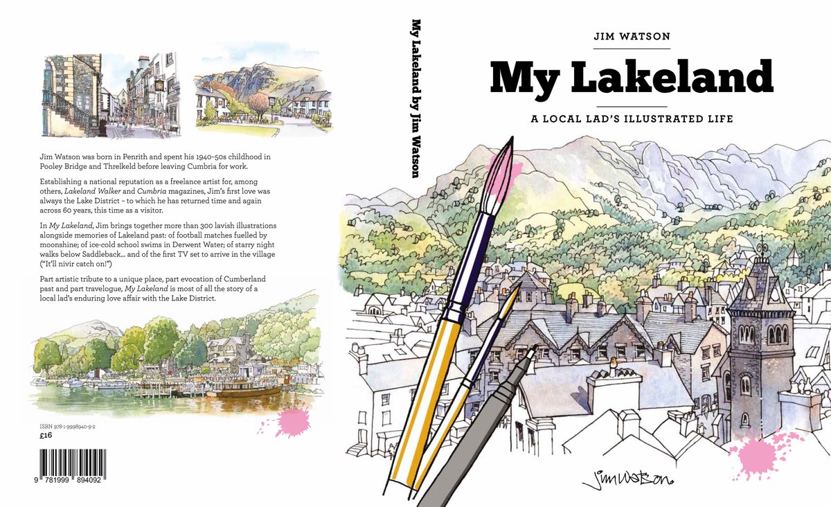 So that's what one of our members Jim Watson has been doing, busy working away on this fabulous book! Now available online at inspiredbylakeland.co.uk/collections/bo… #lakedistrict #art #lakeland #illustration