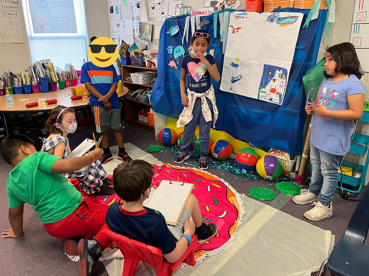 MsHenson6's tweet photo. What a perfect day for Beach Day! We loved getting to teach Ms. Jones’ class about the beach environment and how it affects the way people live! We also loved getting a little silly! 🤪 https://t.co/wktppsE4fG