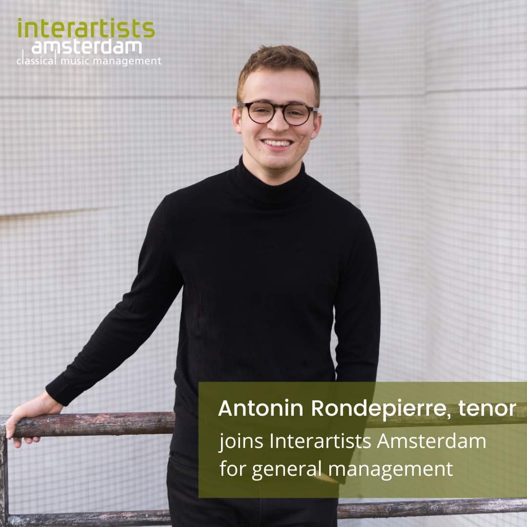 We are delighted to announce that the French tenor Antonin Rondepierre has joined Interartists Amsterdam for general management. 
interartists.nl/vocal/antonin-…
Welcome, Antonin! 💫