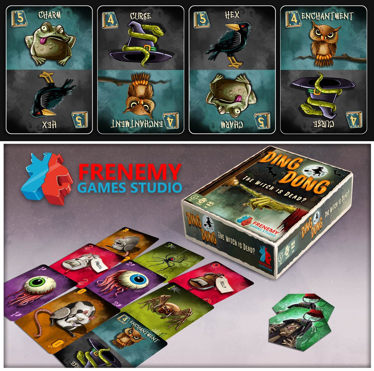 Some new dev on spell cards today for "Ding Dong, the witch is dead. Really enjoying this project, let me know what you think?