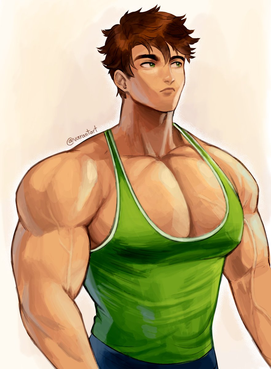 varantart's tweet photo. The Stardew Valley jock we all love 🏈
#StardewValley #Alex #bara https://t.co/6UoXgdE3oq