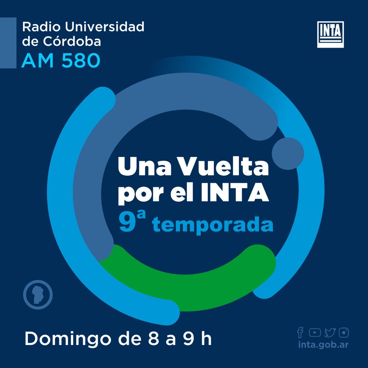 🎙 RADIO | Este domingo vuelve "Una vuelta por el <a href="/IntaCordoba/">INTA Córdoba </a>"

Desde las 8h arranca la 9ª temporada con todas las novedades de <a href="/IntaManfredi/">INTA Manfredi</a> e <a href="/INTAMsJuarez/">INTA Marcos Juárez</a>

Se transmite desde 2014 por <a href="/580universidad/">Radio Universidad</a> y en diferido por más de 40 emisoras 📻 en distintas localidades de #Córdoba