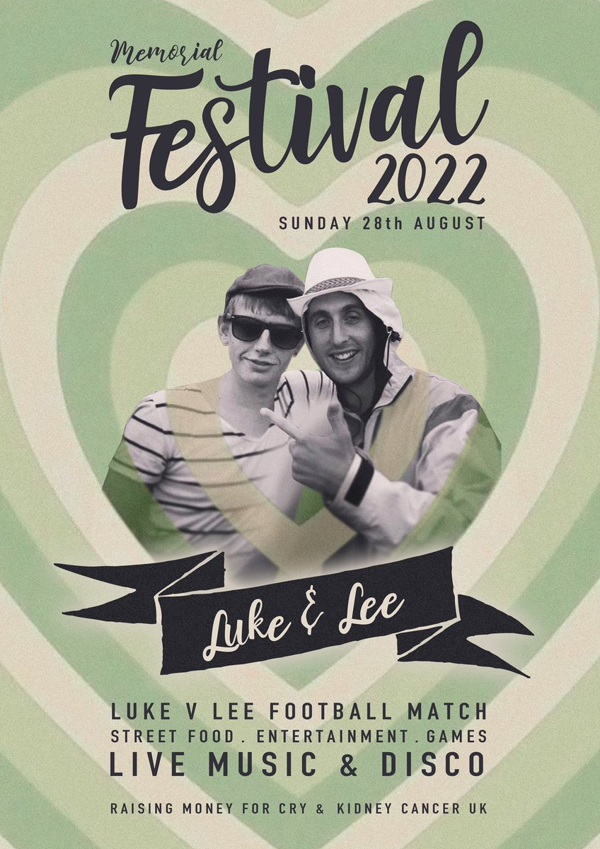 Save the date 💚 Memorial Festival, celebrating two of the very best. More details coming soon