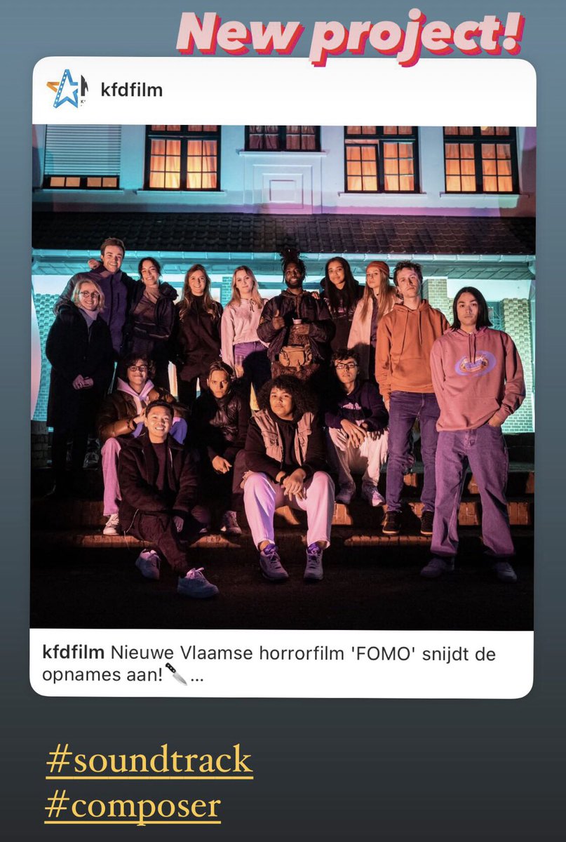 The word is out! New 🎬 project! #soundtrack #composer #fomo