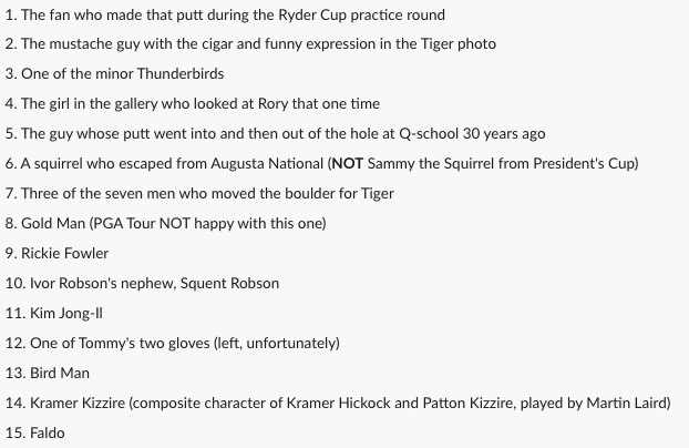 ShaneRyanHere's tweet photo. BREAKING: I have obtained a list of 15 golf mega-stars who will be playing in the new Saudi League. These names are CONFIRMED https://t.co/tZsKZUYBYQ