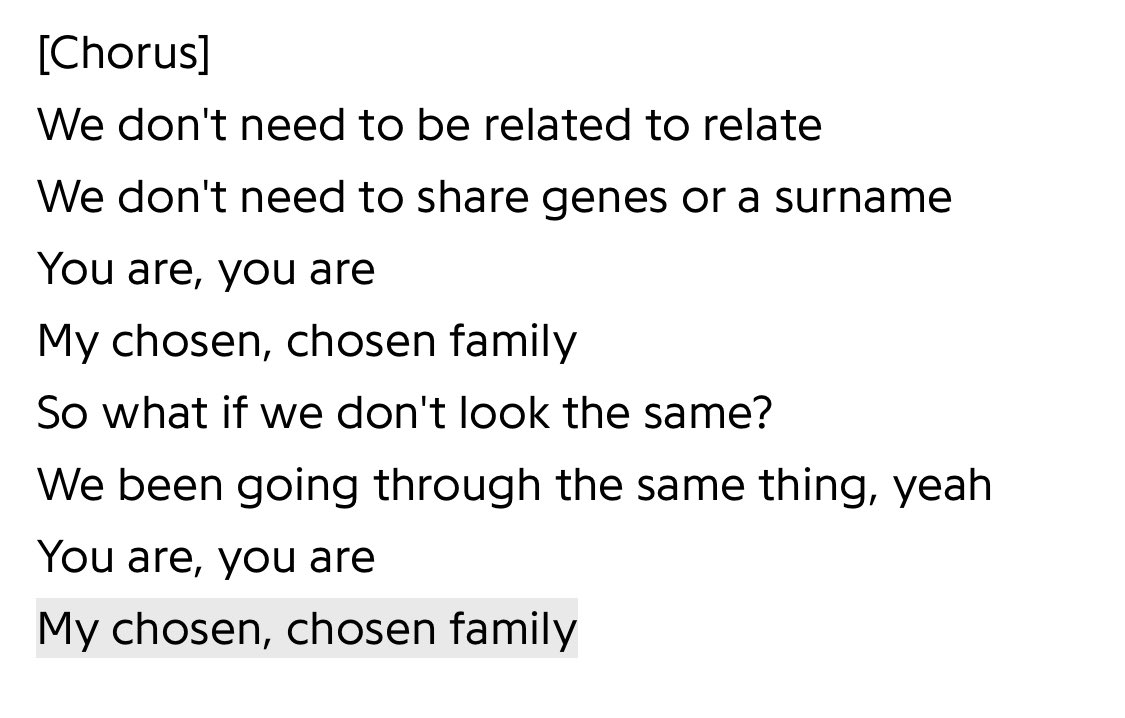 luke is listening to chosen family by rina sawayama