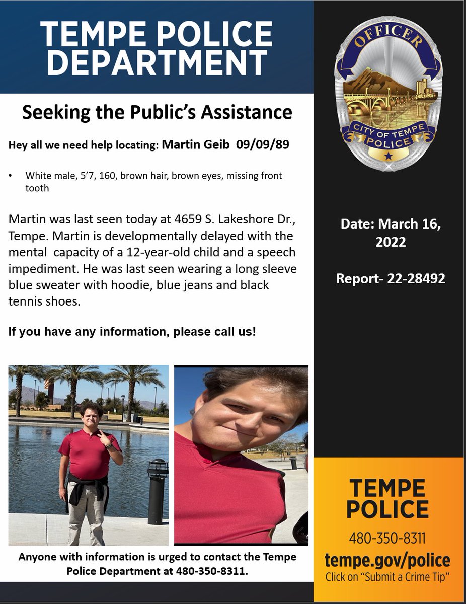TempePolice's tweet photo. Hey all we could use your assistance! https://t.co/XTiCDWSOud
