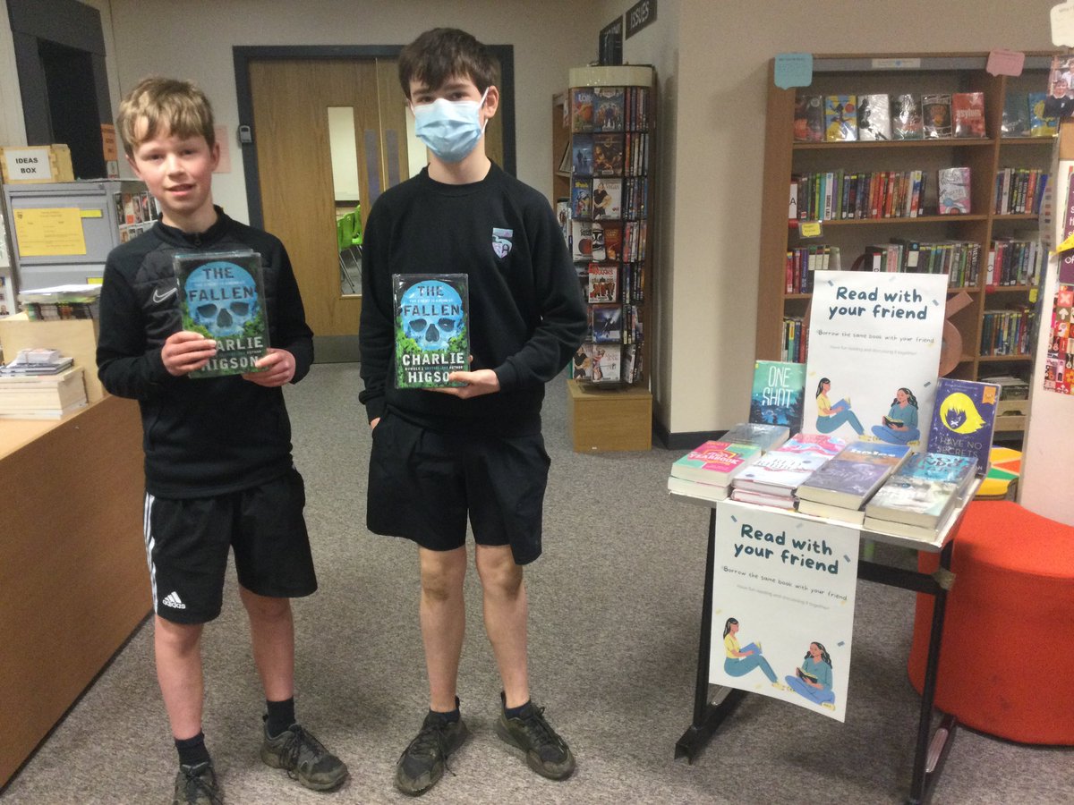 librarykemnayac's tweet photo. Such a simple thing- read the same book with a friend and - it is a hit! We put up the display yesterday and already these great books are disappearing π€© #ReadWithAFriend @KemnayAcademy @holly_bourneYA @Benjamin0liver @monstroso https://t.co/zVZFWHNXee