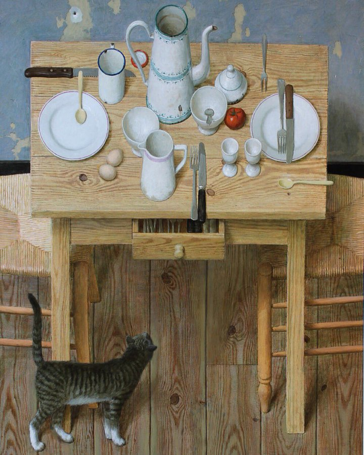 Yenisey5's tweet photo. .
Poes onder tafel (Cat under the Table), 2014
Kenne Gregoire (b. 1951)
. https://t.co/LCe5f8X6CC