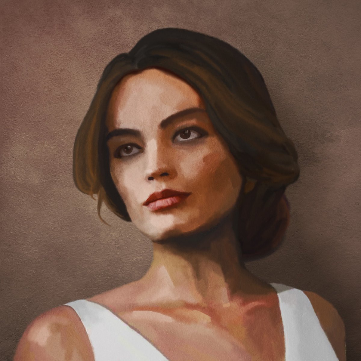 amadgem's tweet photo. Weeeell i bet you didn’t miss me. But here is a little thing I did thanks to my muse: Emma Mackey #emmamackey #digitalart #digitalpainting #NFT https://t.co/LkyTjTcDBW
